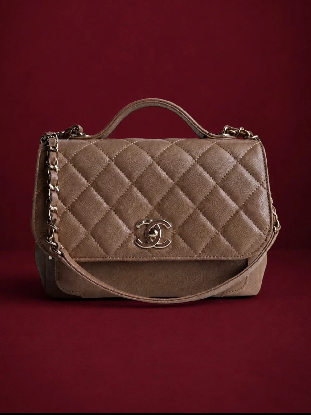 🔥CHANEL Caviar Quilted Medium Business Affinity Flap in Beige